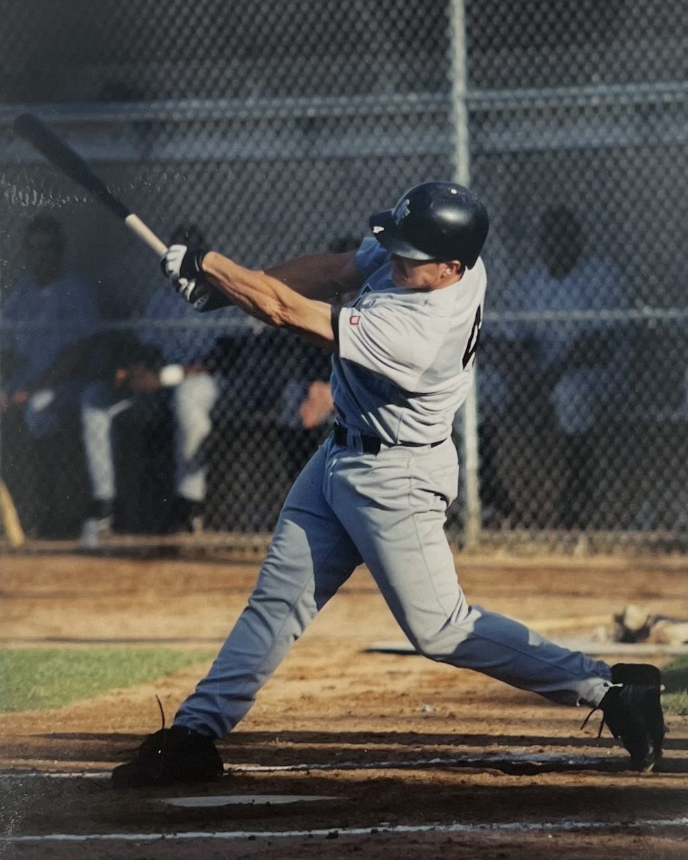 Sean Murphy mid-swing during his professional playing career